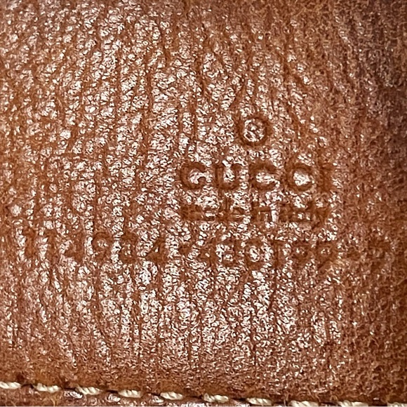 Gucci silver GG buckle black monogram leather belt size 36 - Picture 12 of 13